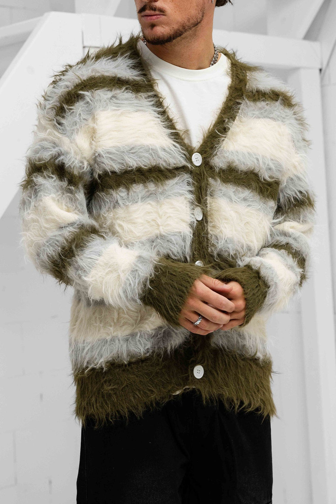 Alvaro Mohair Cardigan - Green