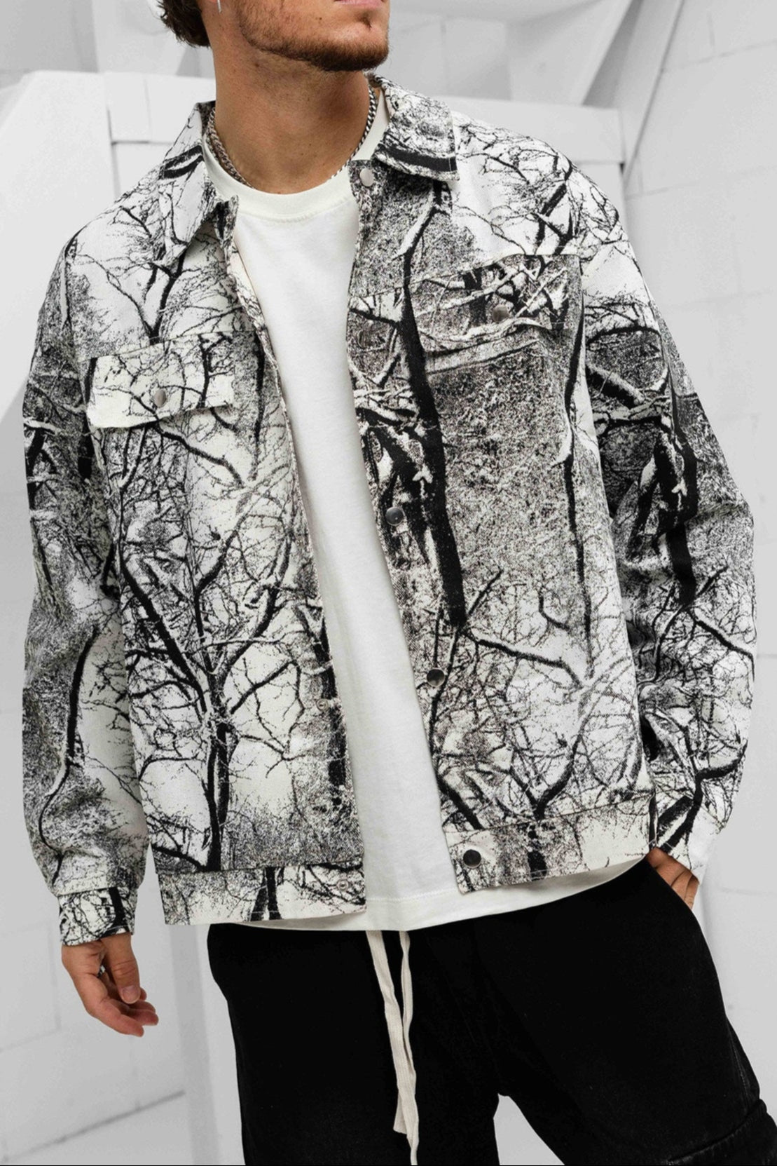 Alba Abstract Jacket - Black