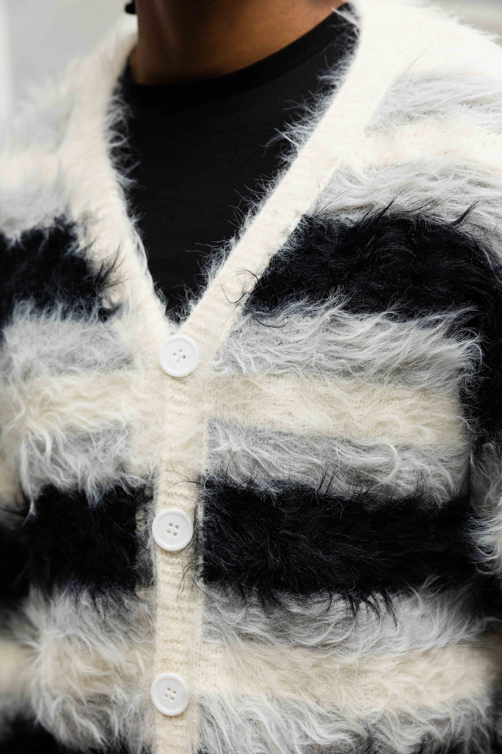 Alvaro Mohair Cardigan - Black