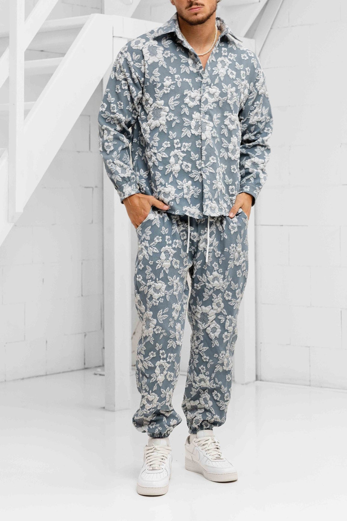 Fiore Jacquard Set - Blue