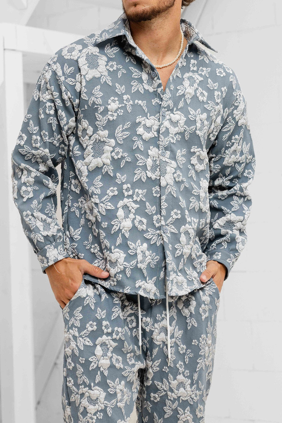 Fiore Jacquard Set - Blue