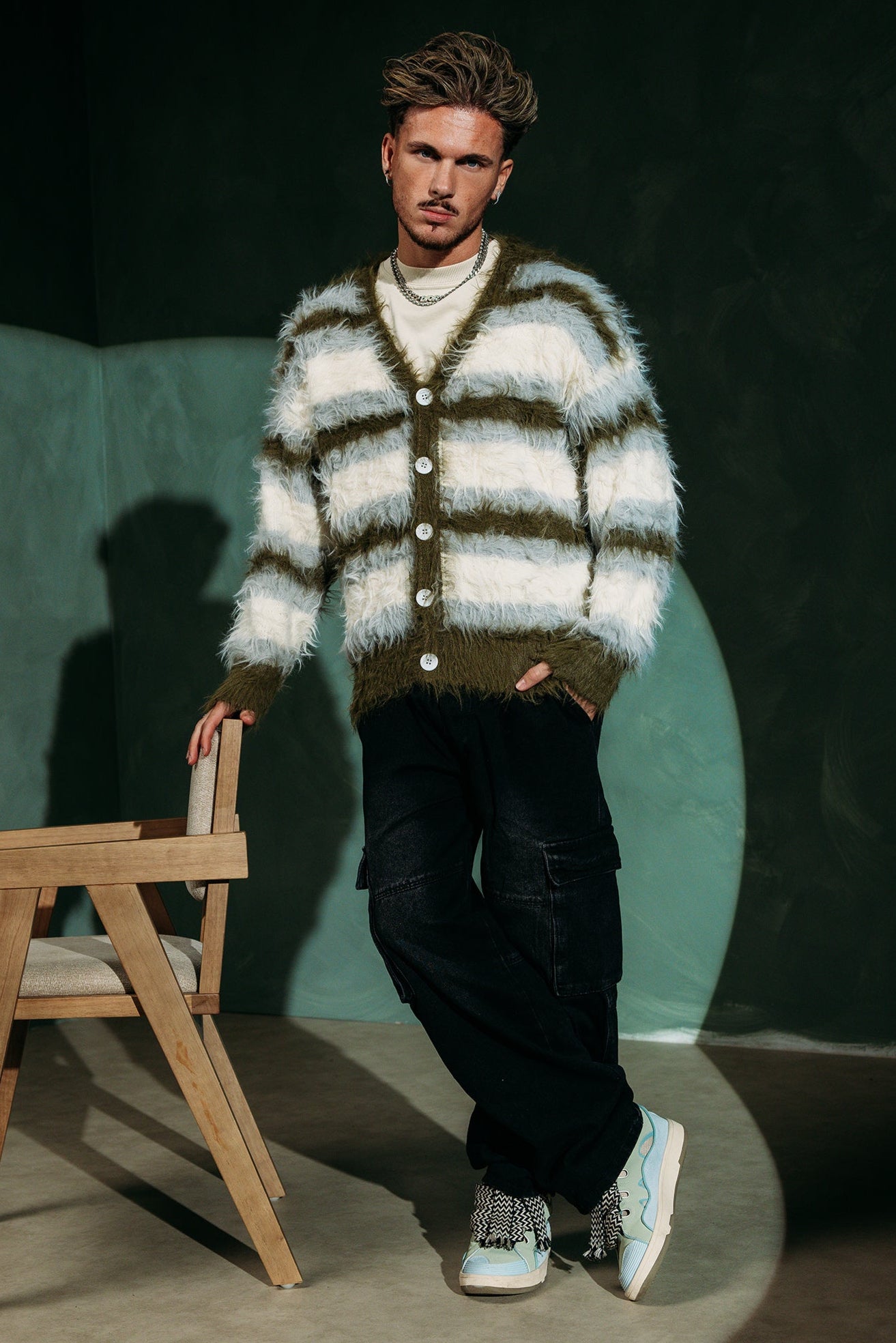 Alvaro Mohair Cardigan - Green