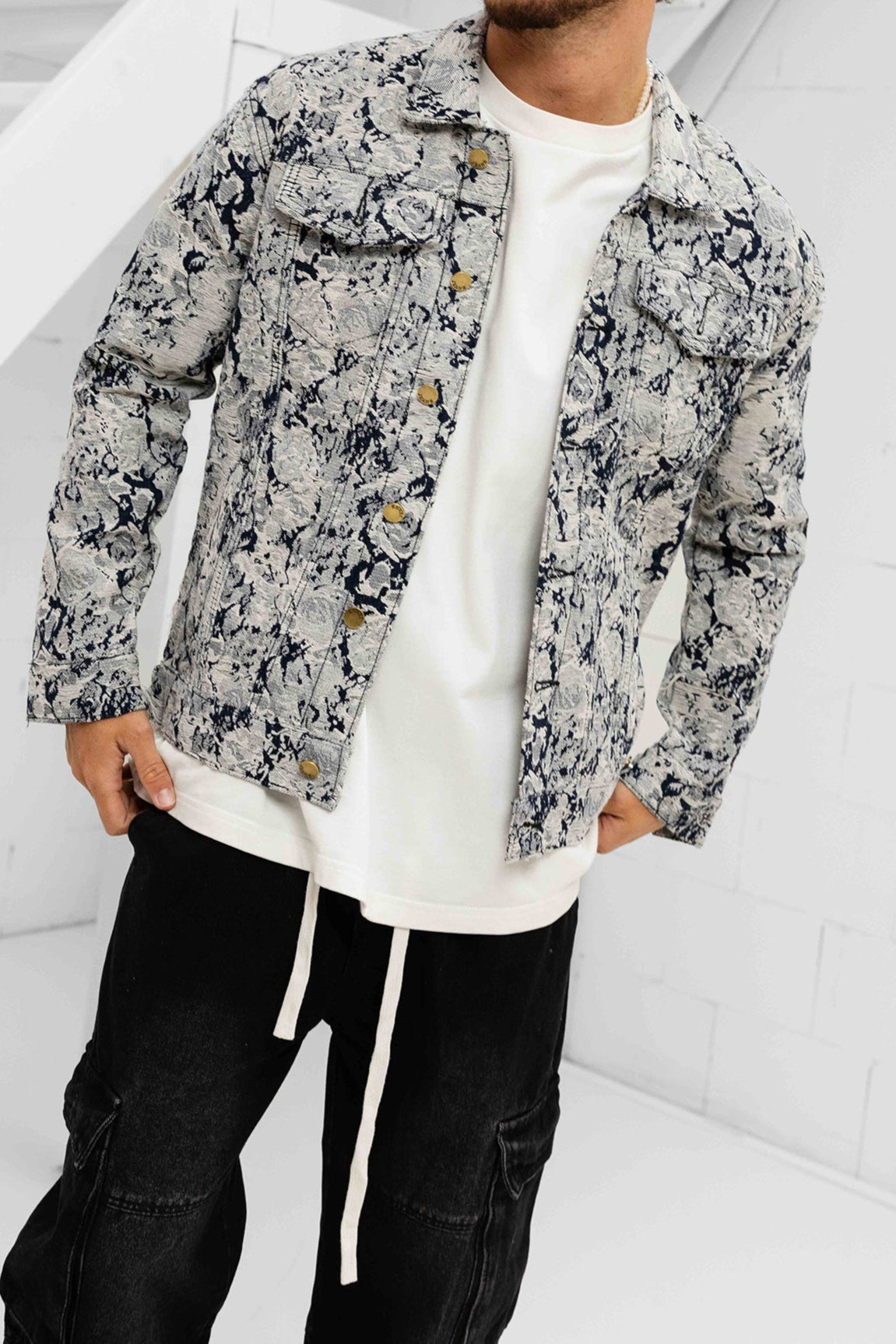 Lunar Bloom Denim Jacket