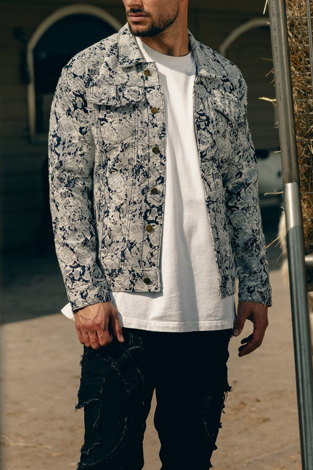 Lunar Bloom Denim Jacket