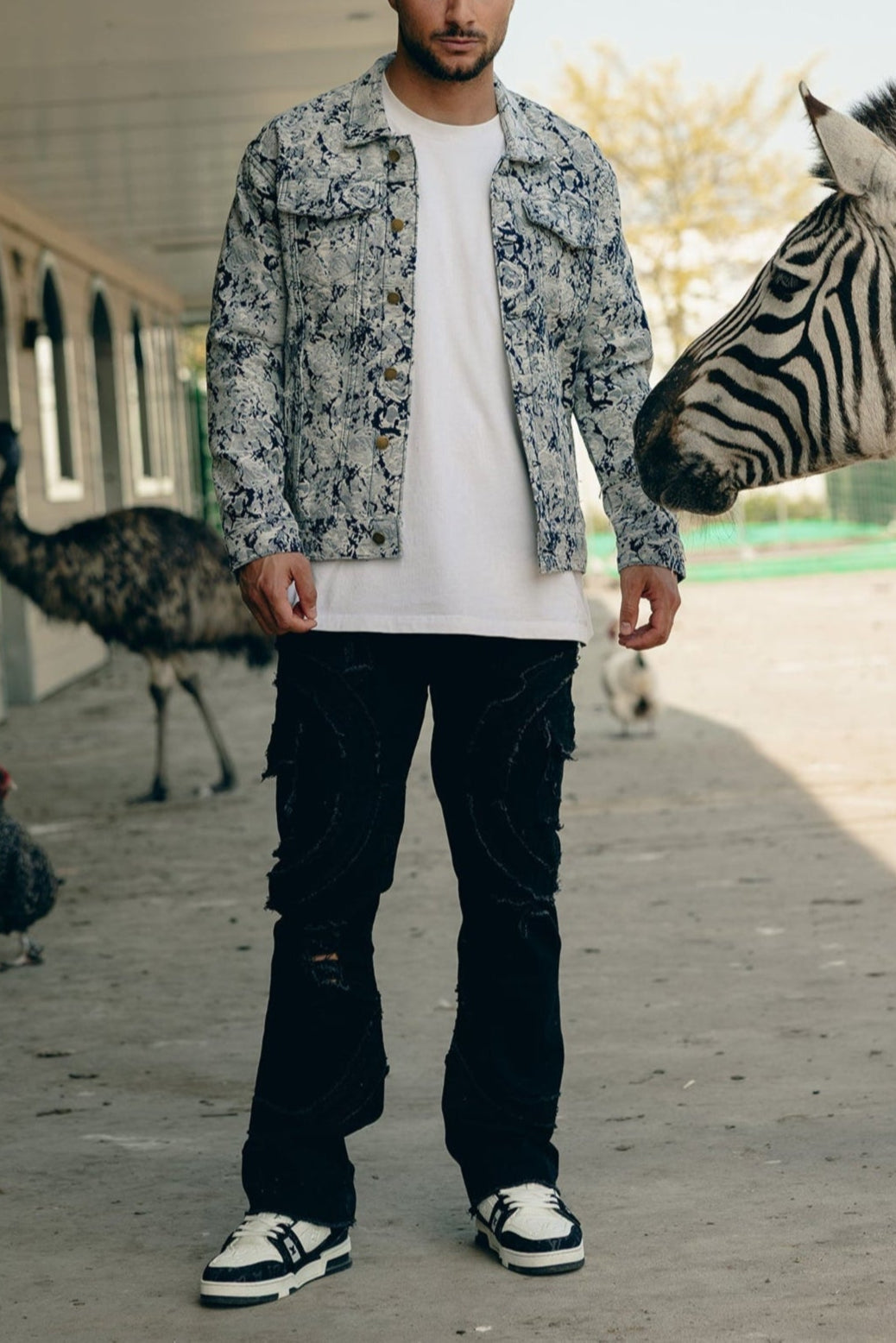 Lunar Bloom Denim Jacket