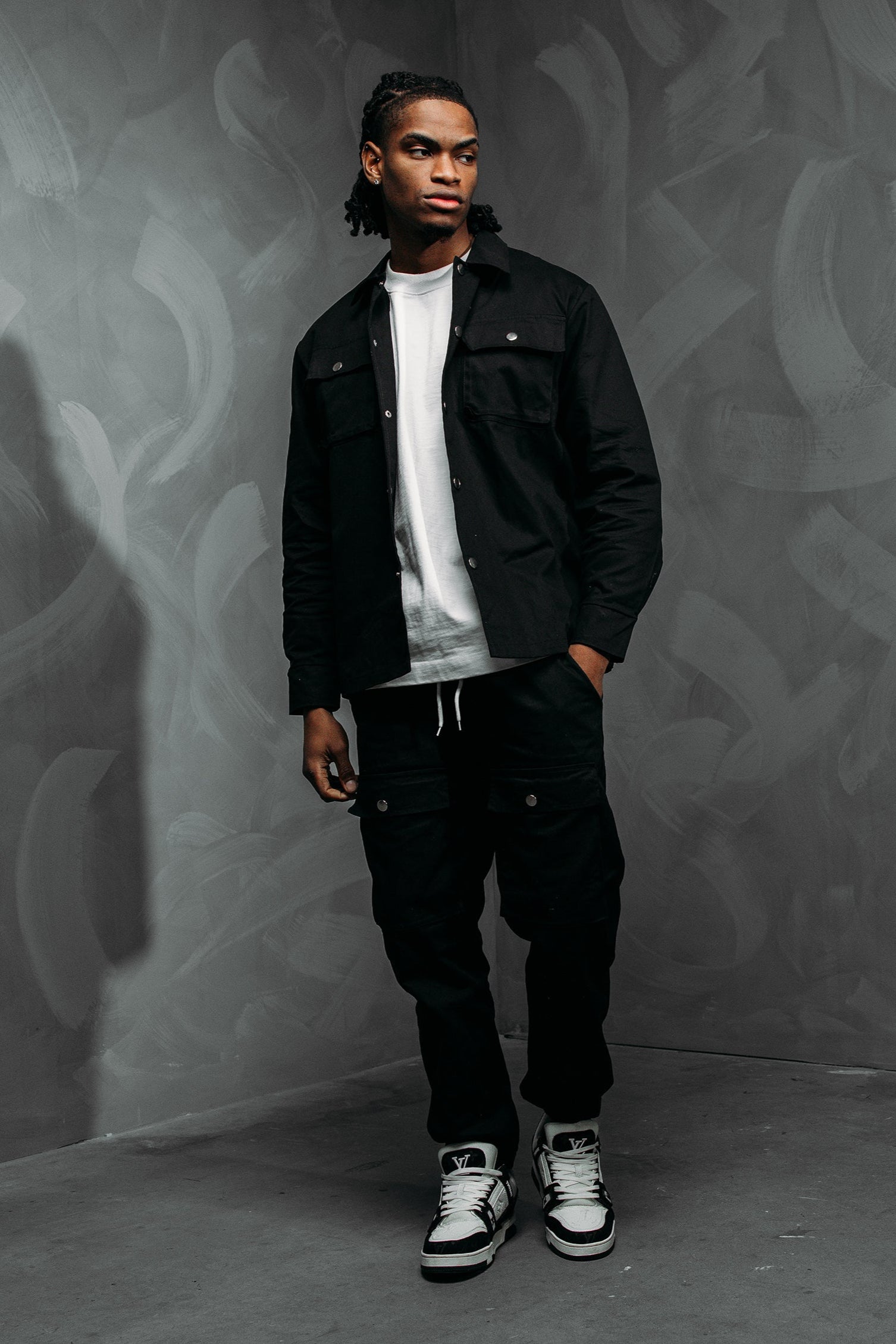 Cargo and Jacket Set - Black