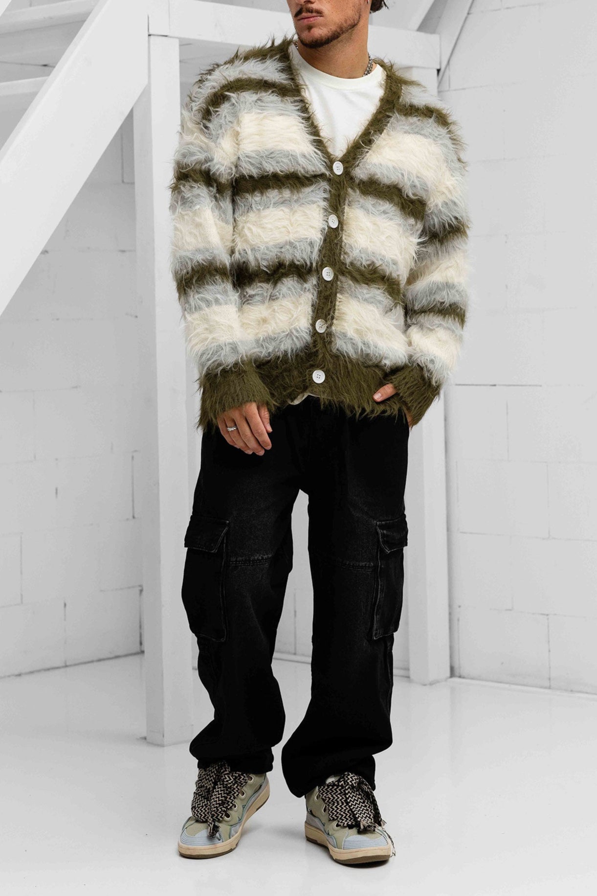 Alvaro Mohair Cardigan - Green