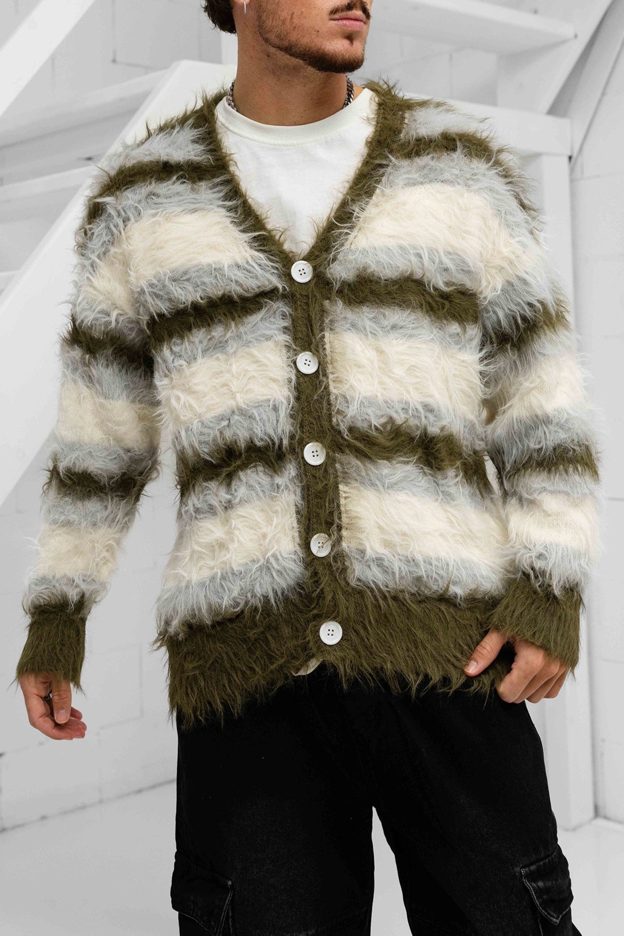 Alvaro Mohair Cardigan - Green