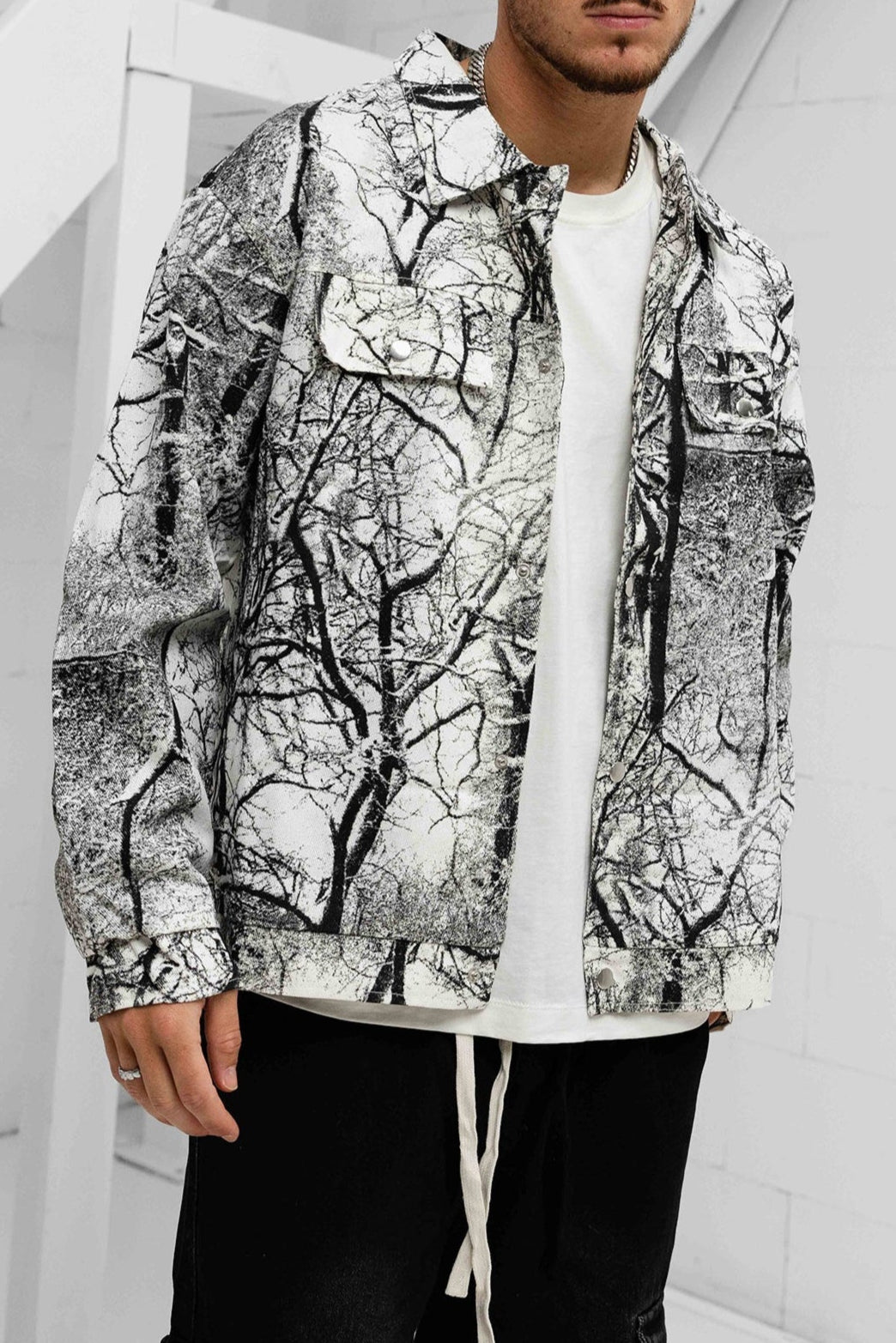 Alba Abstract Jacket - Black