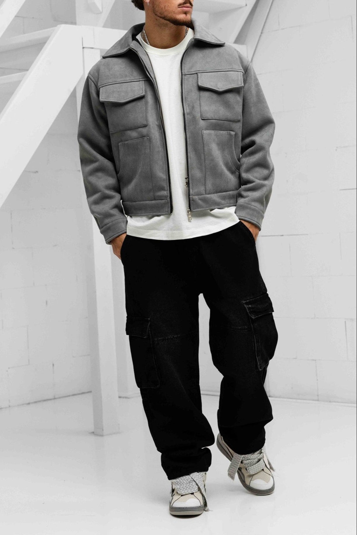 Sovrano Velvet Jacket - Grey