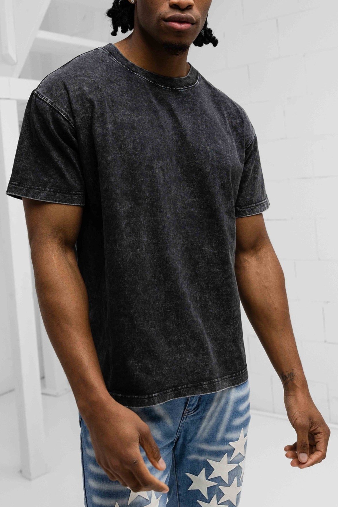 Vintage Crew Neck T-Shirt - Black