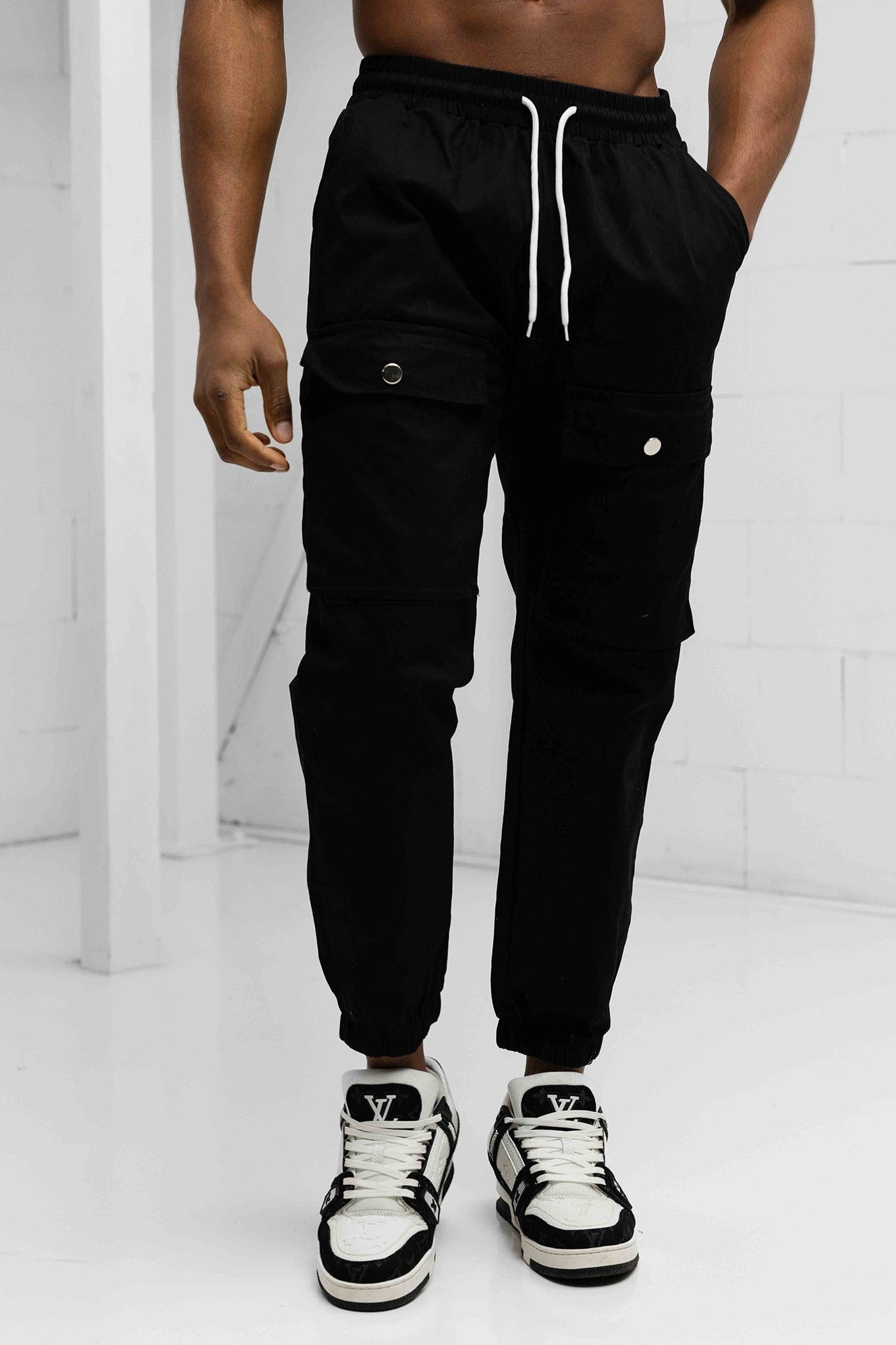 Cargo and Jacket Set - Black