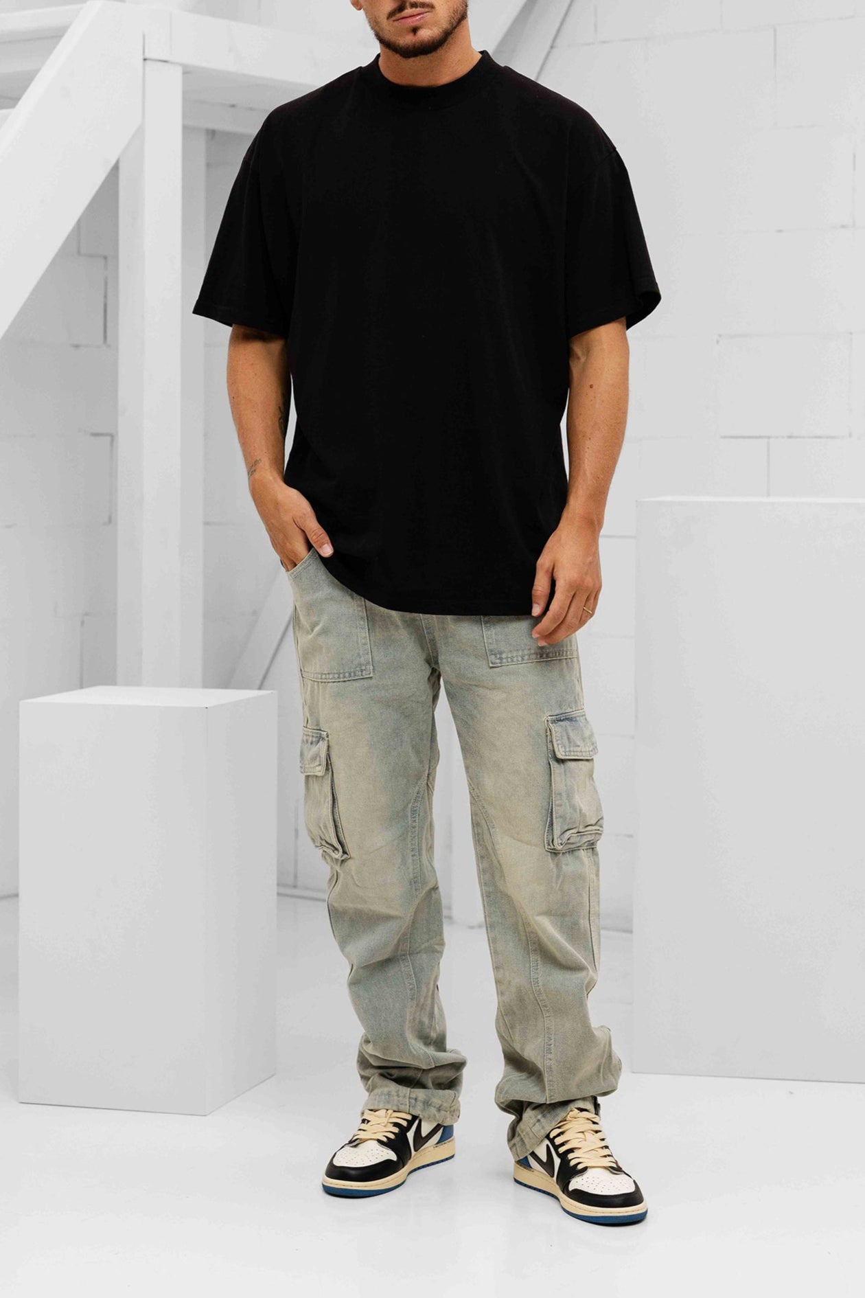 Quarzo Denim Cargos - Grey / Blue