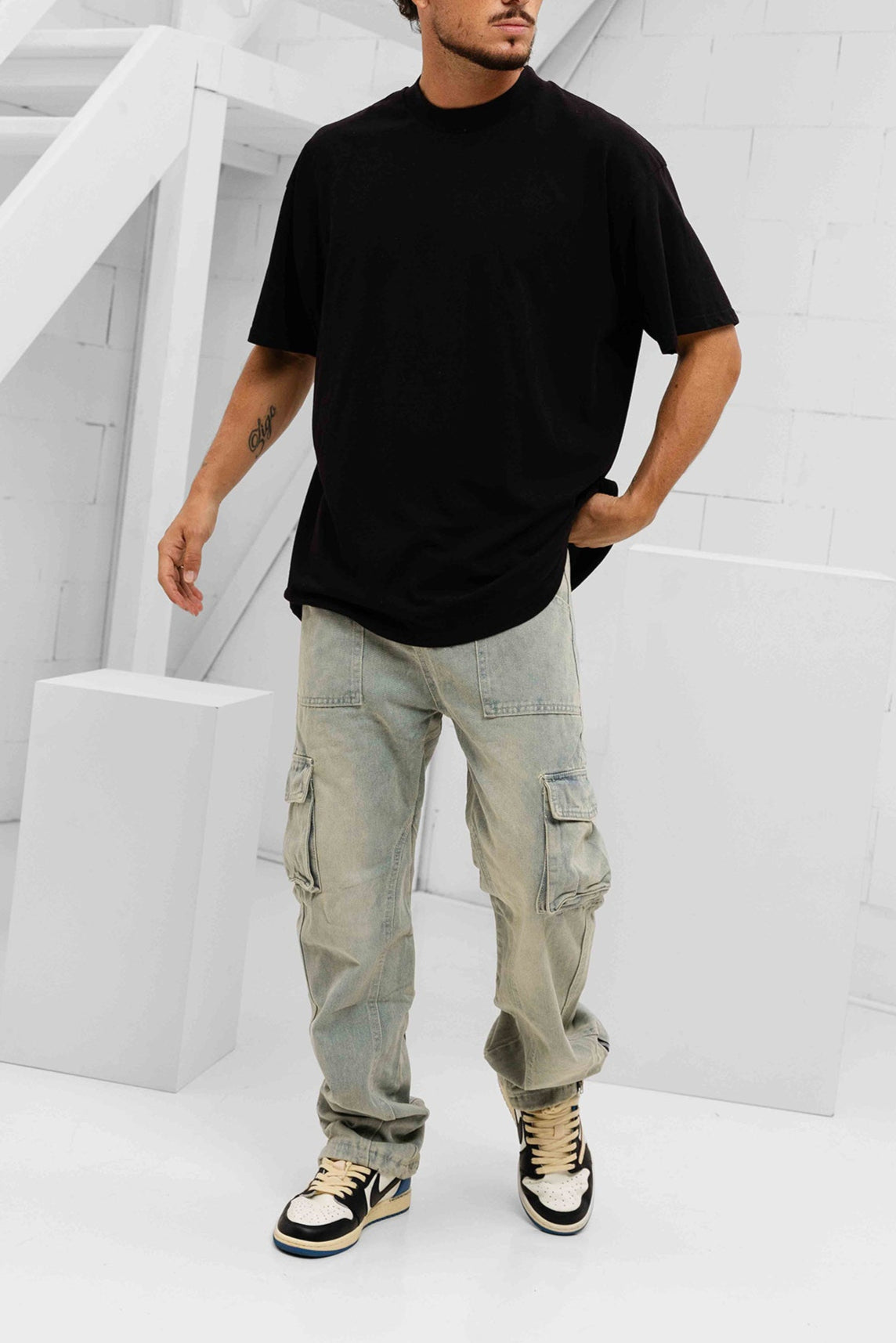 Quarzo Denim Cargos - Grey / Blue