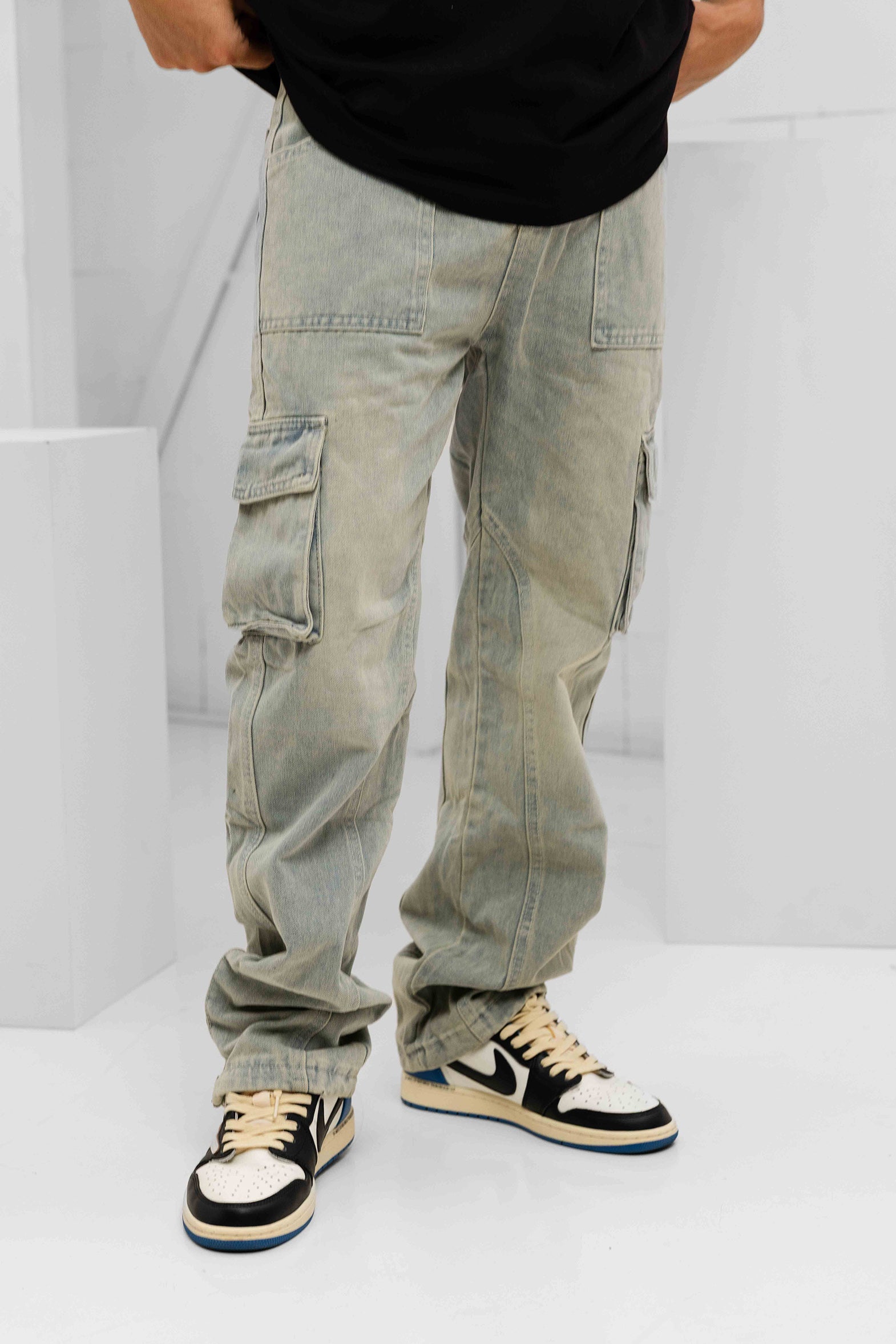 Quarzo Denim Cargos - Grey / Blue