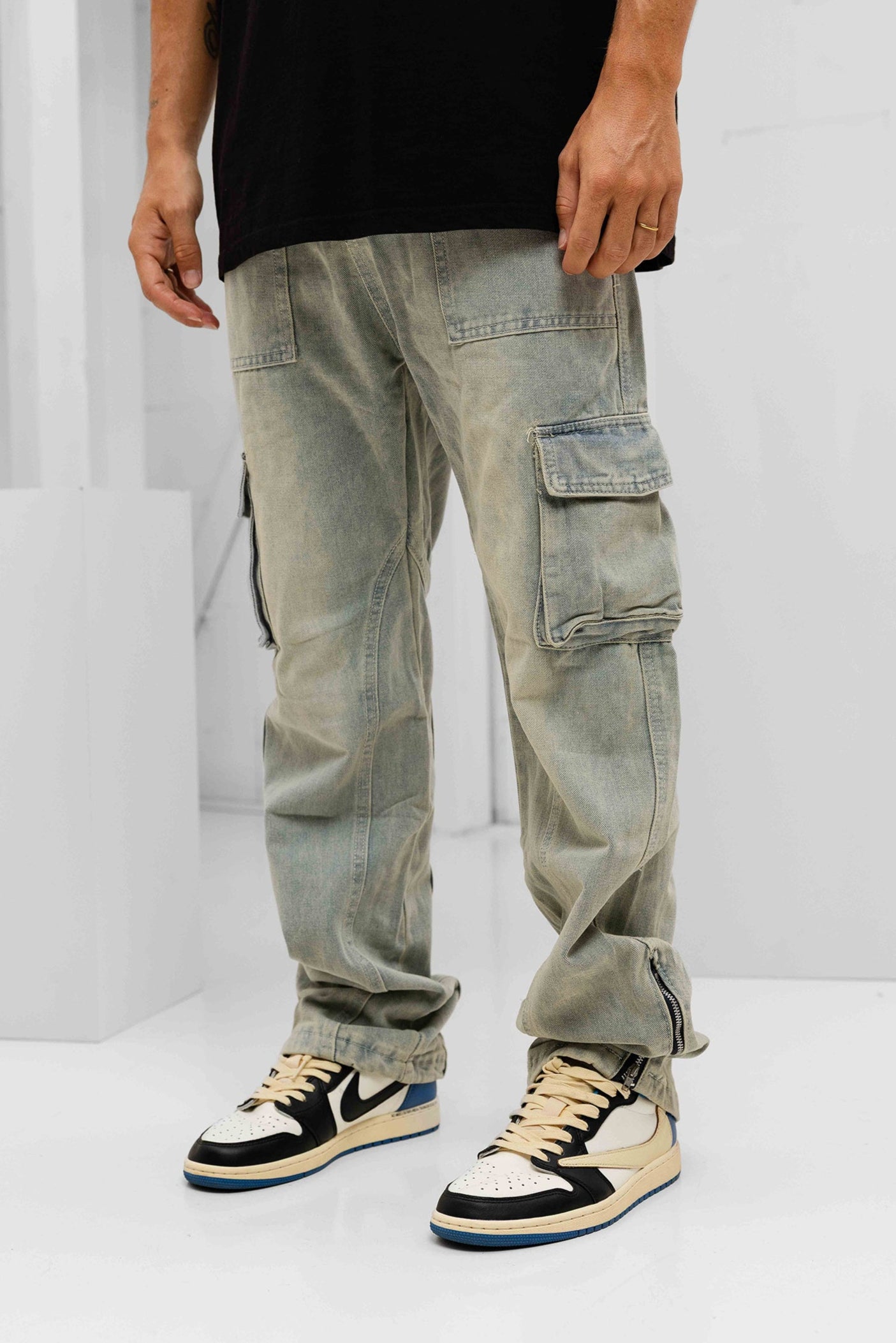 Quarzo Denim Cargos - Grey / Blue