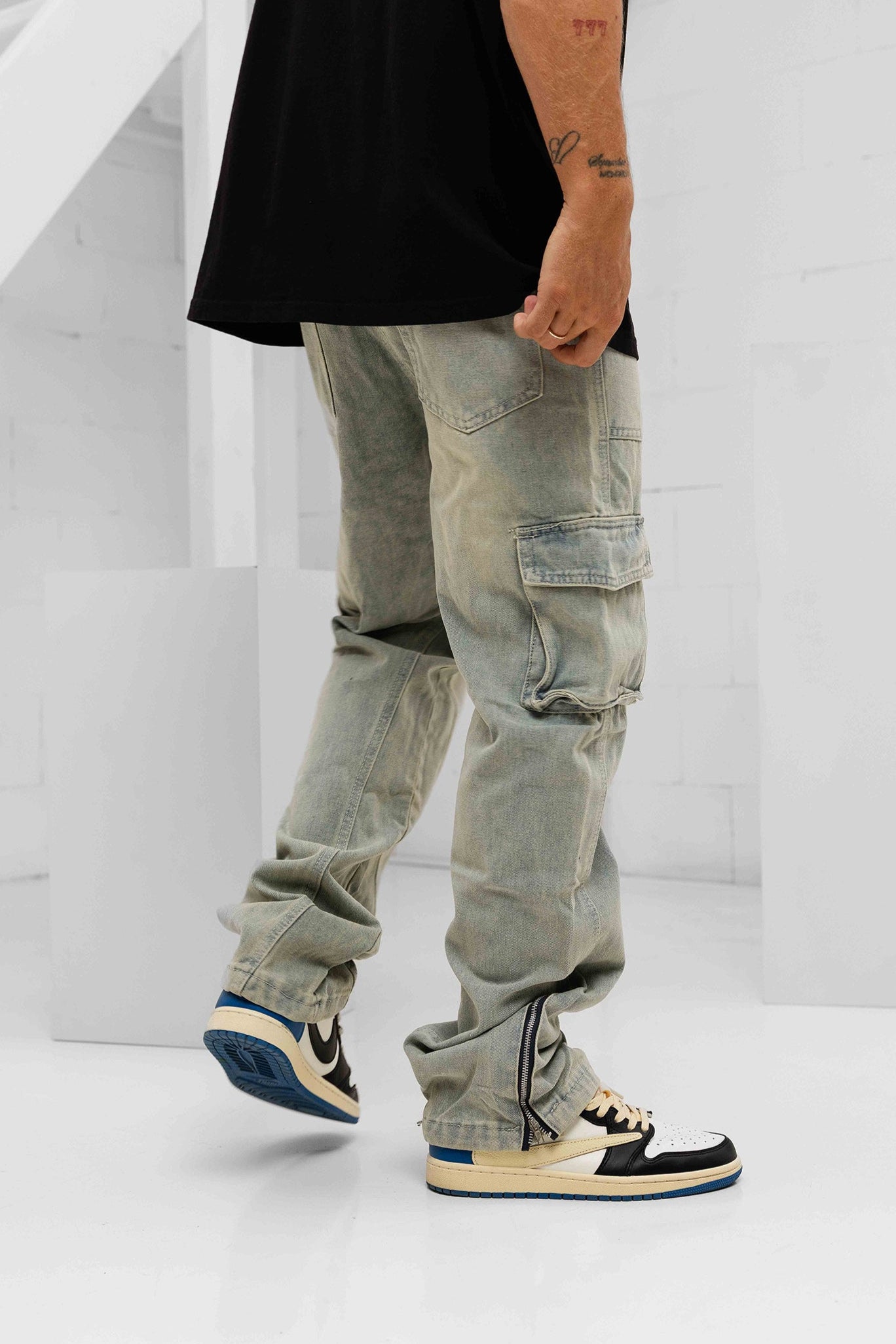 Quarzo Denim Cargos - Grey / Blue