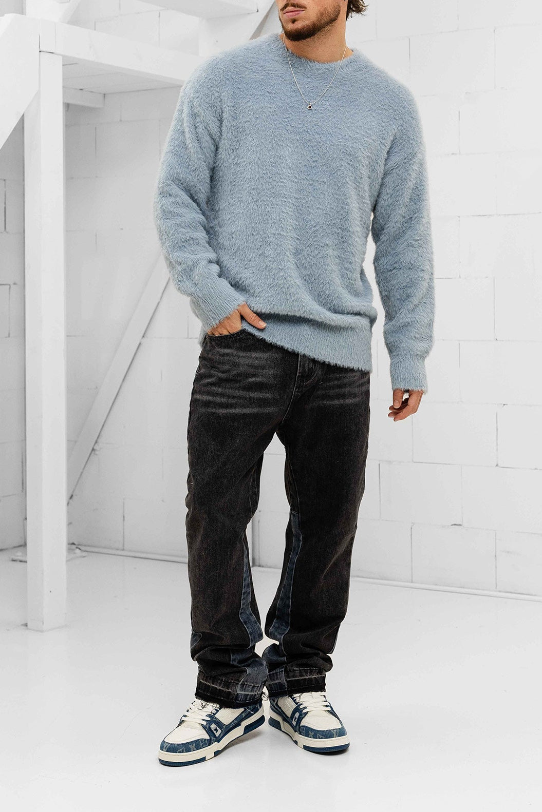 Sereno Mohair Sweater - Baby Blue