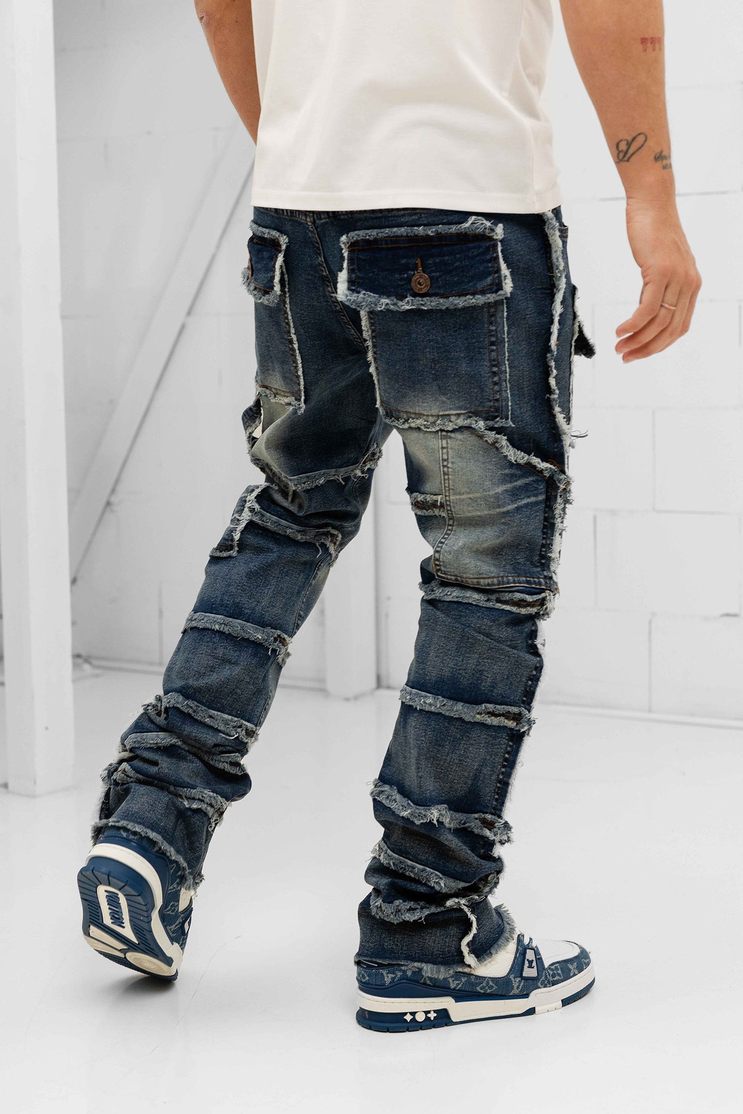 Imporio Raw Stacked Denim - Blue