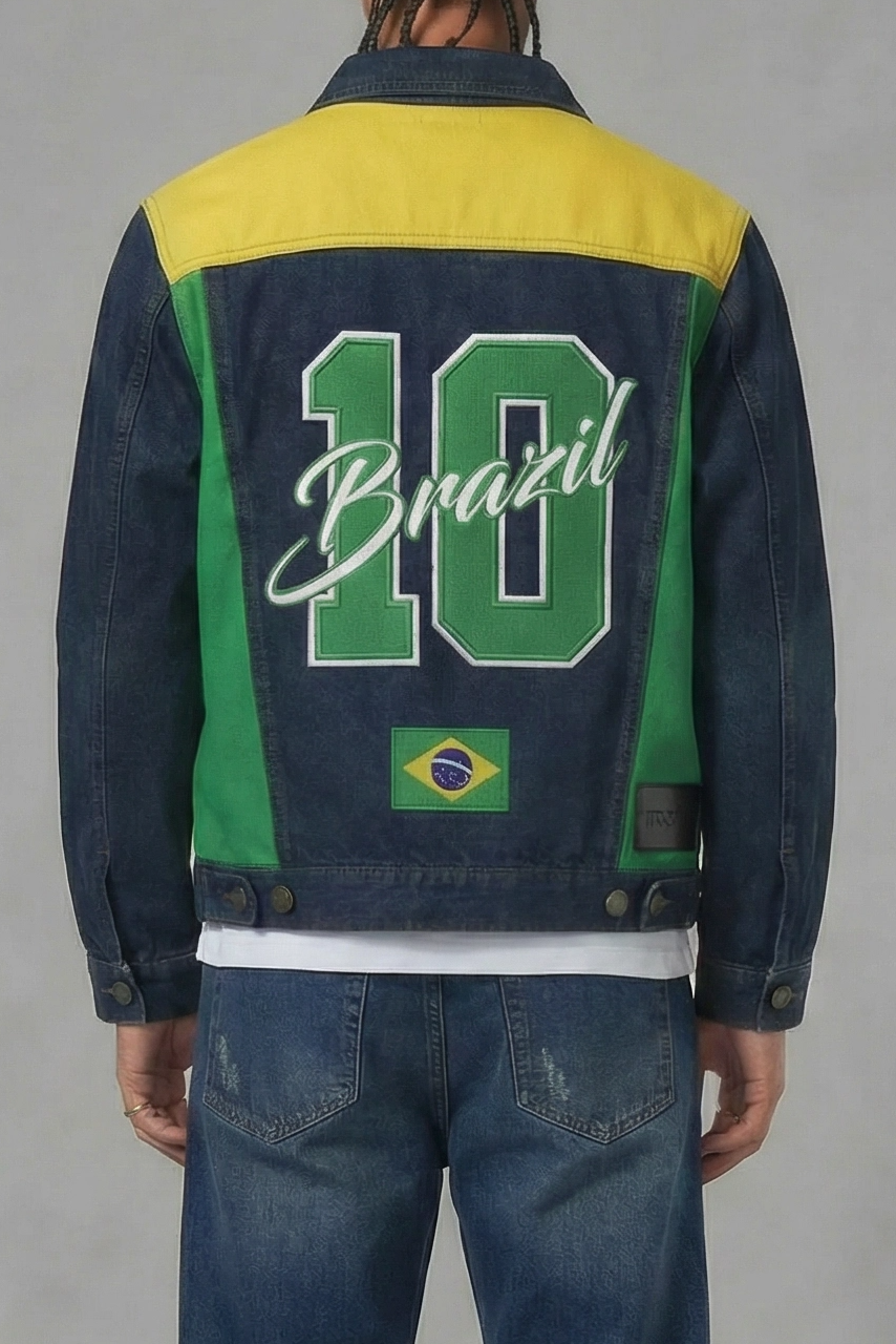 BRAZIL - Nations Premium Denim Jacket