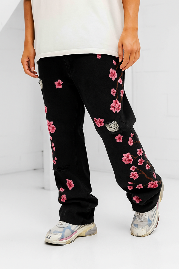 Fiora Distressed Denims - Black