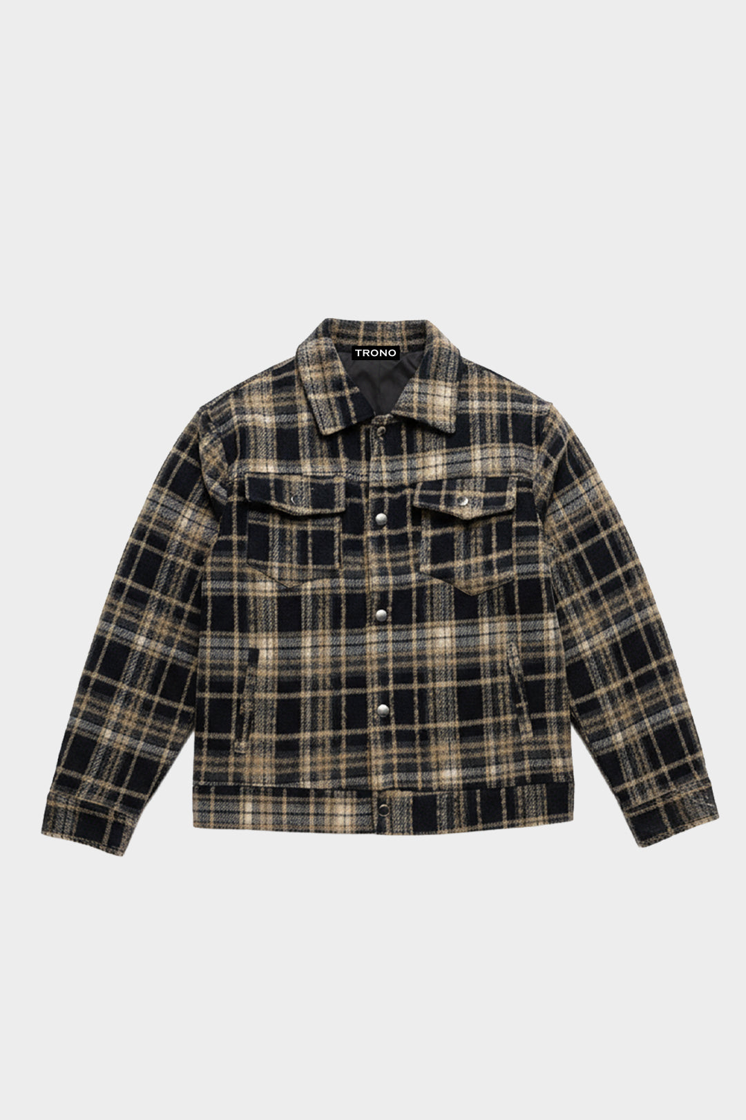 Duca Retro Checked Jacket - Black