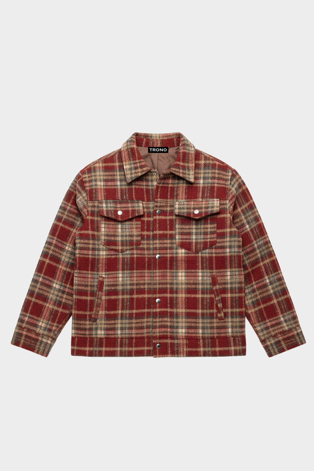 Duca Retro Checked Jacket - Maroon