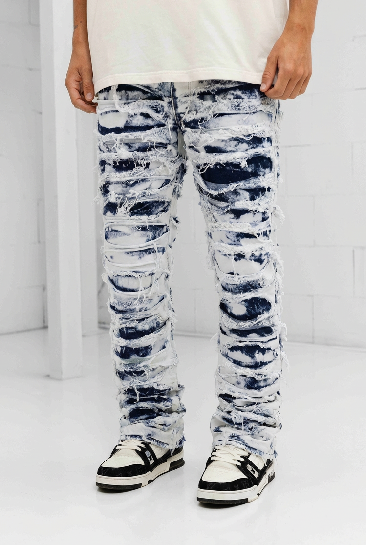 Rovina Stacked Denim - Blue / White