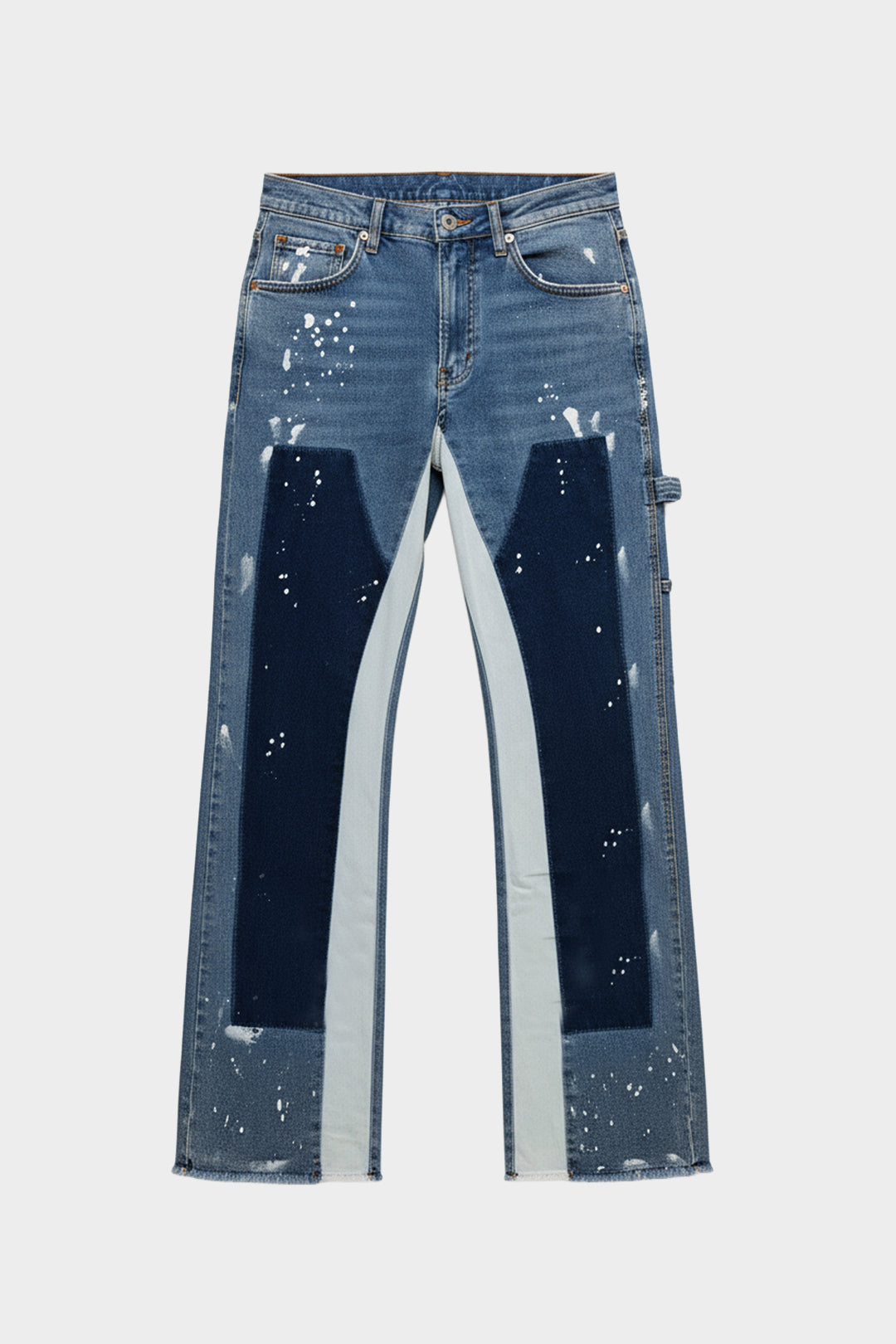 Paint Splatter Denim Jeans - Dark Blue