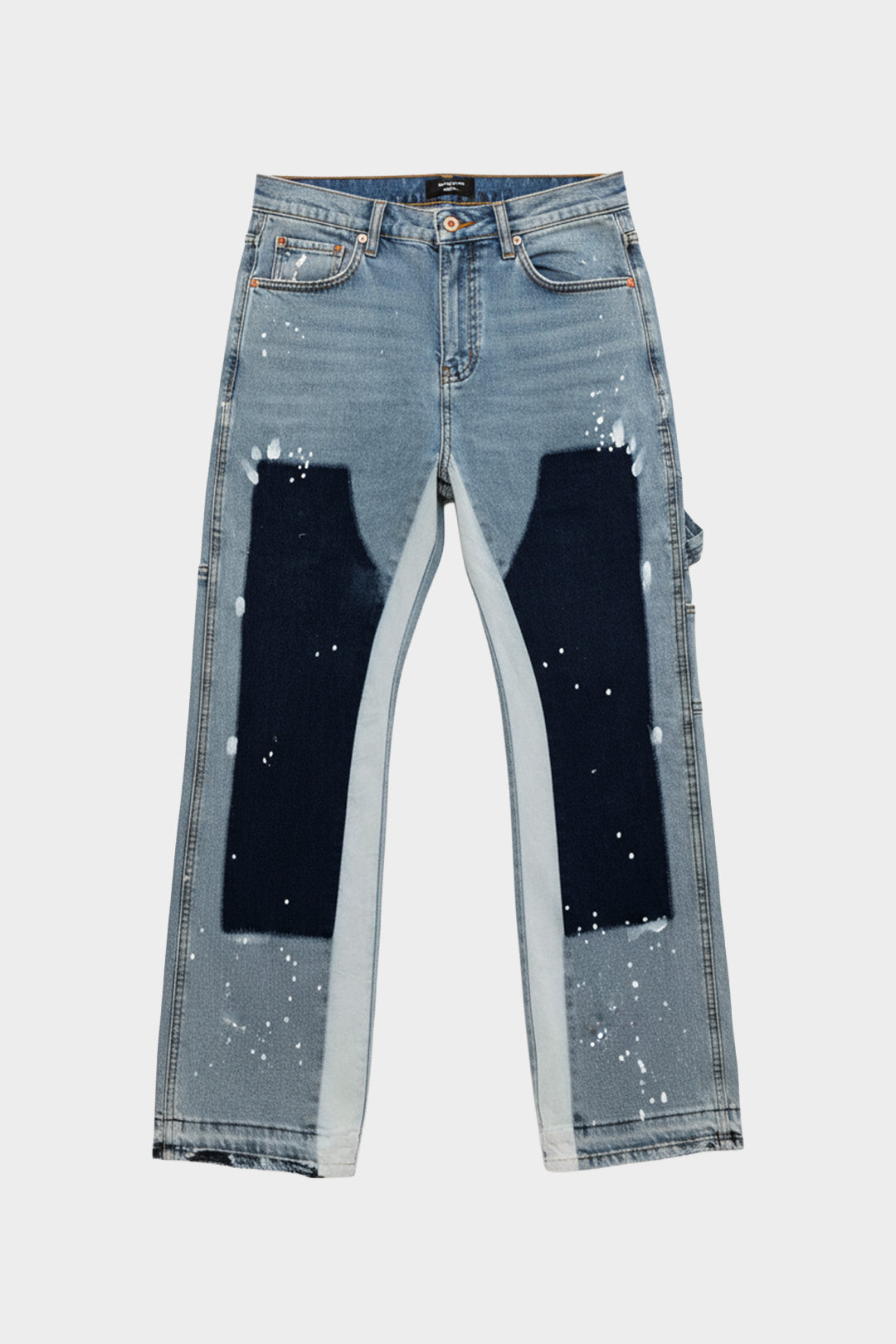 Paint Splatter Denim Jeans - Light Blue