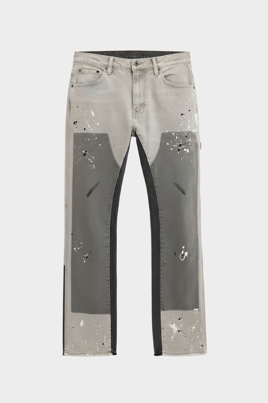 Paint Splatter Denim Jeans - Grey