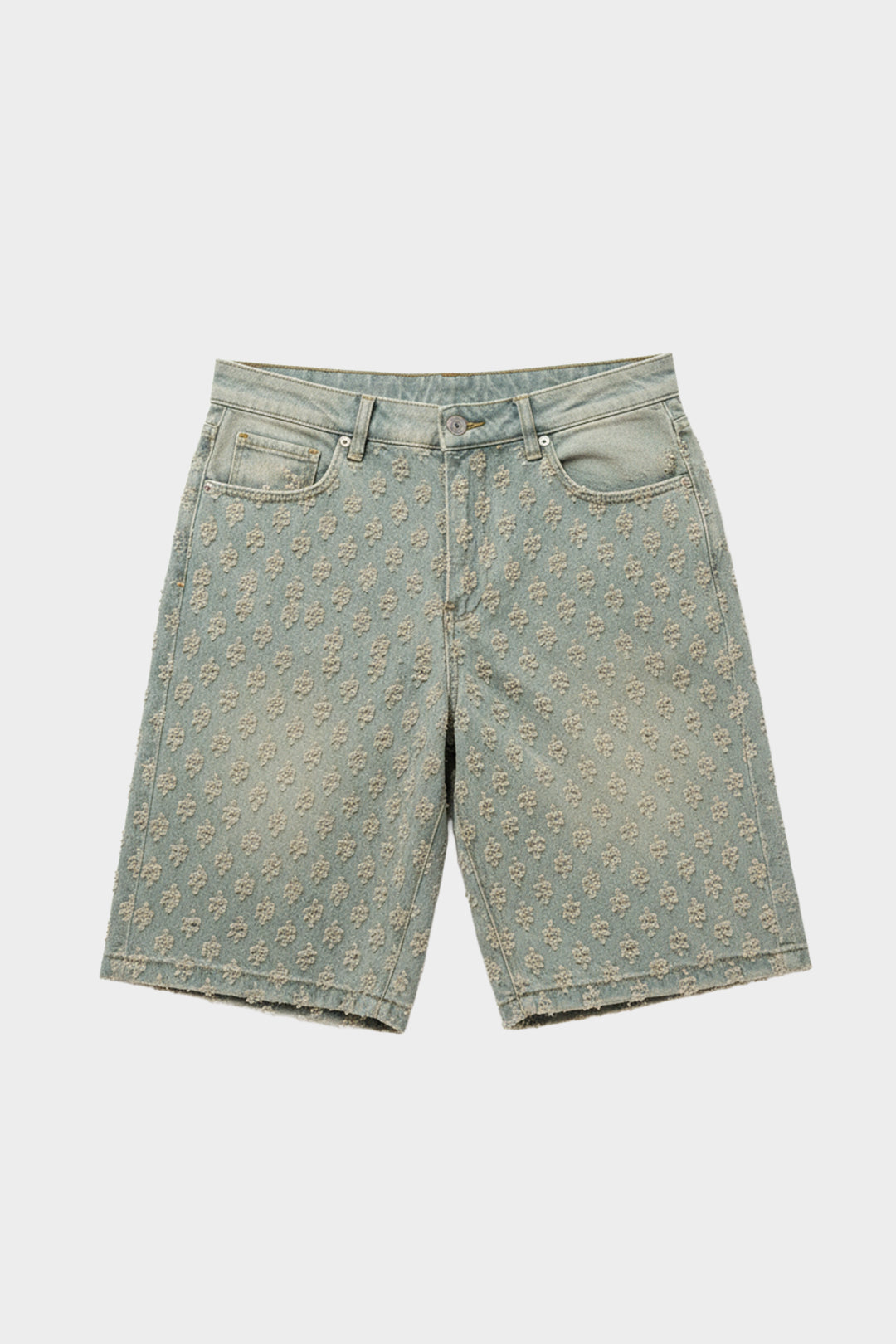 Stellato Distressed Denim Jorts - Blue