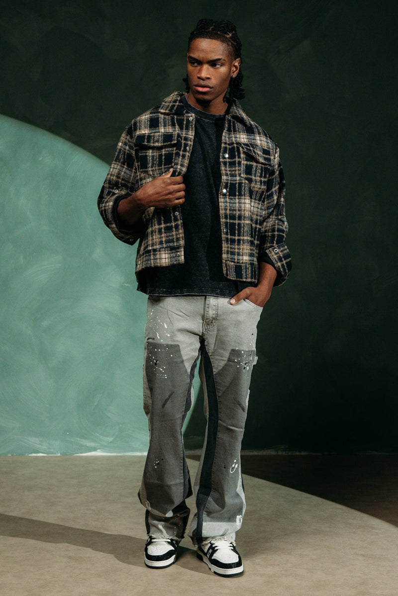 Duca Retro Checked Jacket - Black