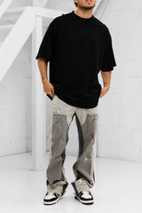 Paint Splatter Denim Jeans - Grey