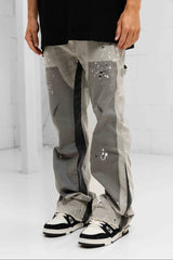 Paint Splatter Denim Jeans - Grey