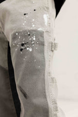 Paint Splatter Denim Jeans - Grey
