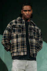 Duca Retro Checked Jacket - Black