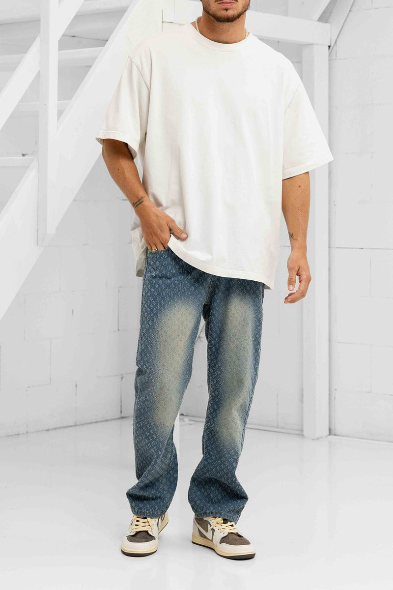 Stellato Distressed Denim Jeans - Blue