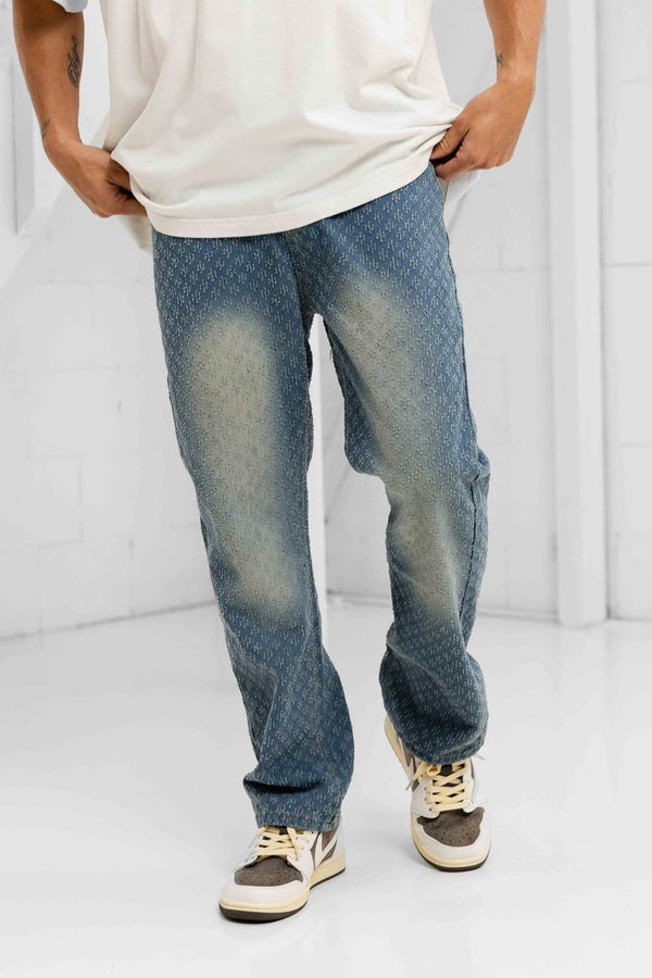 Stellato Distressed Denim Jeans - Blue