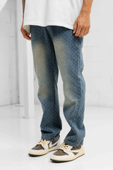 Stellato Distressed Denim Jeans - Blue
