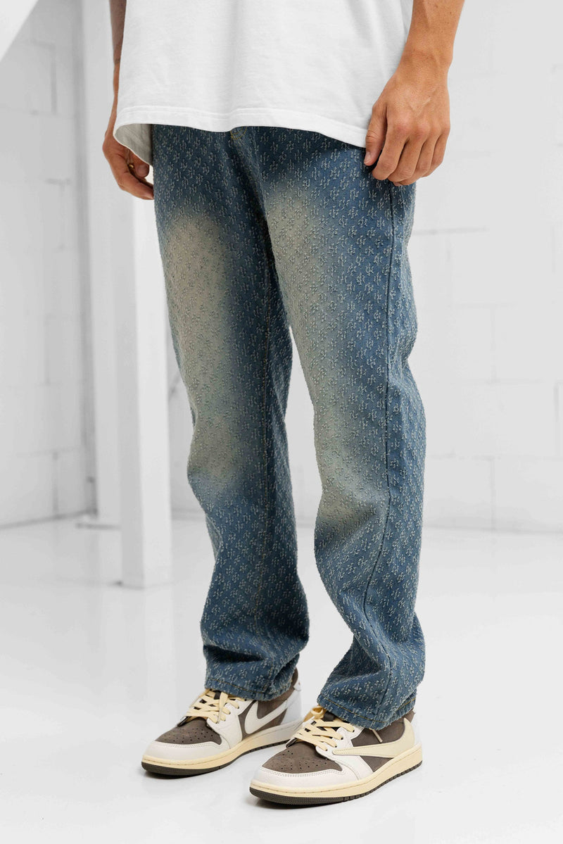 Stellato Distressed Denim Jeans - Blue