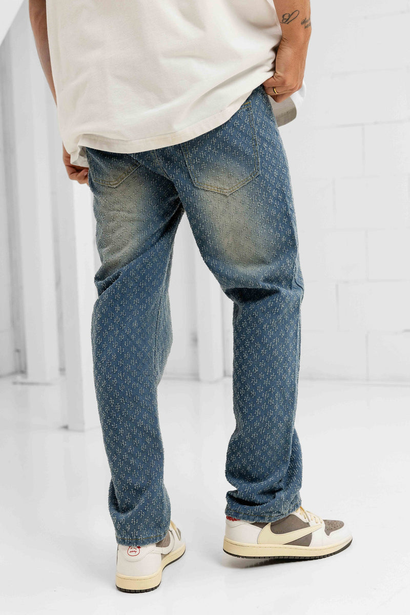 Stellato Distressed Denim Jeans - Blue