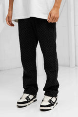 Stellato Distressed Denim Jeans - Black