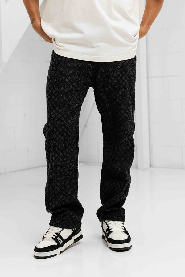Stellato Distressed Denim Jeans - Black