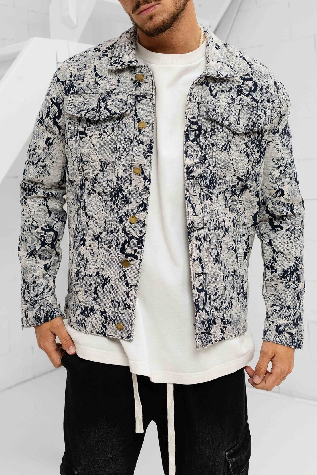 Lunar Bloom Denim Jacket