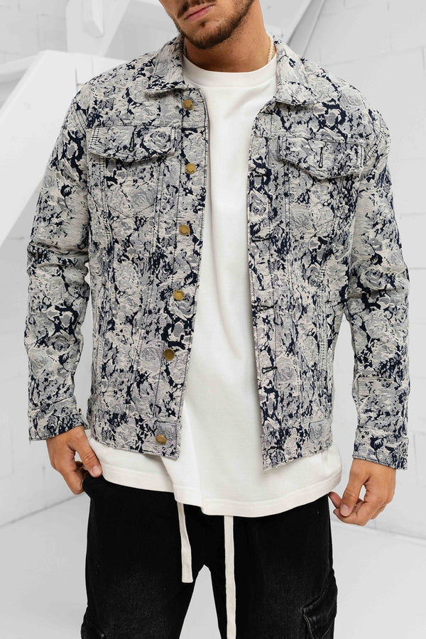 Lunar Bloom Denim Jacket
