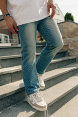 Stellato Distressed Denim Jeans - Blue