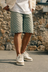 Stellato Distressed Denim Jorts - Blue