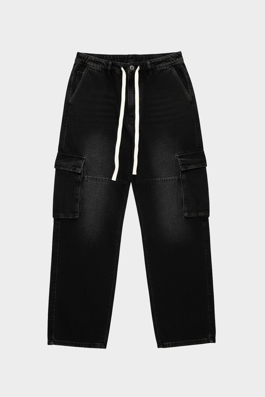 Straight Washed Jeans - Black