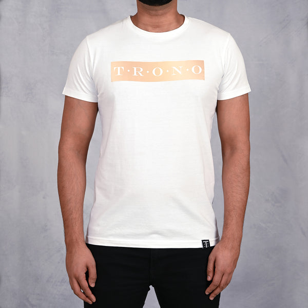 Wit luxe T-shirt met Box-logo